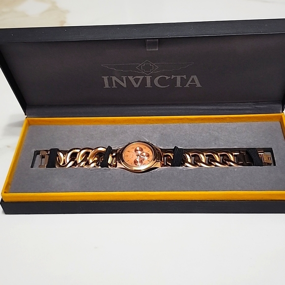 Invicta Angel Lady Rose Gold, Chunky Chain Women's Watch Quartz - Picture 8 of 10